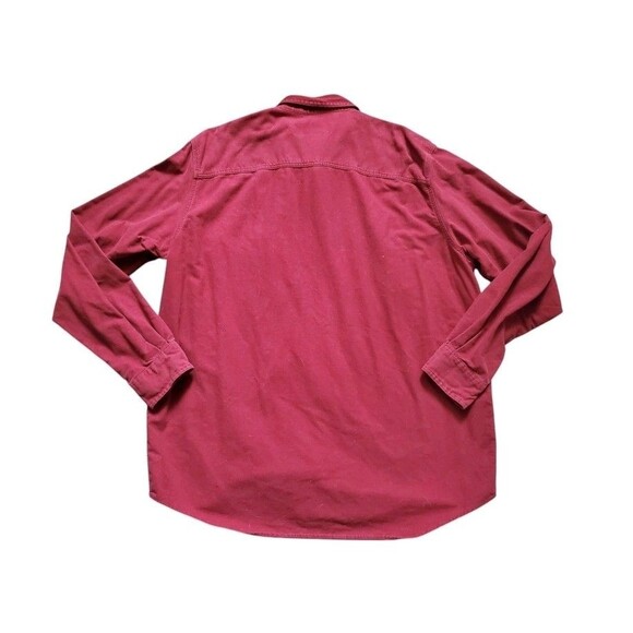Vintage Eddie Bauer Shirt Men Large Tall Button Flannel Red Hunting Outdoor FLAW - Picture 6 of 7